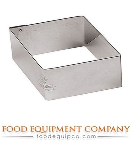 Paderno 47425-08 Pastry Rings trapezoidal 3.5&#034; x 2.375&#034; x 1-1/8&#034;H stainless...