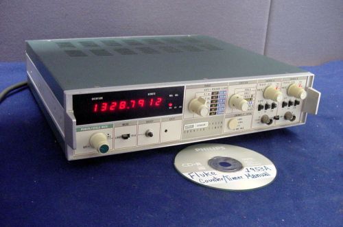 GOOD USED FLUKE 1953A UNIVERSAL 0 - 125 MHz COUNTER - TIMER W/CD COPY OF MANUAL