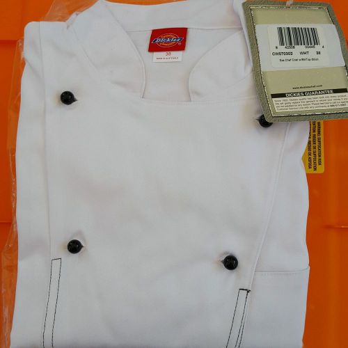 Dickies Executive. Chef coat  white with Top Stitch Size 38