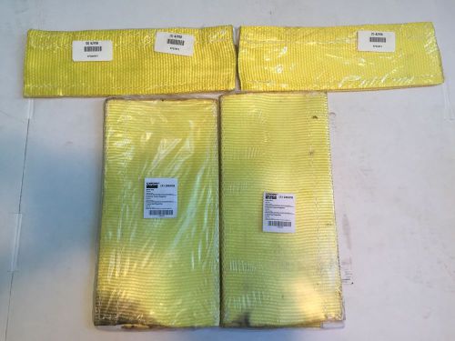 Lot of 4 Wear Pads, 2 Dayton 2MJV8 Pads, 2 Lift-All 4FQSNX1, Yellow