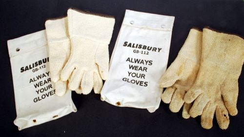 Qty 2 SALISBURY GB-112 Glove Pouches with w/ Kelkave Terrycloth Autoclave Gloves