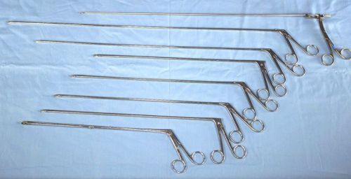 Lot of 8 V. Mueller Endoscopy Forceps Laparoscopic Urology Biopsy Cystoscope