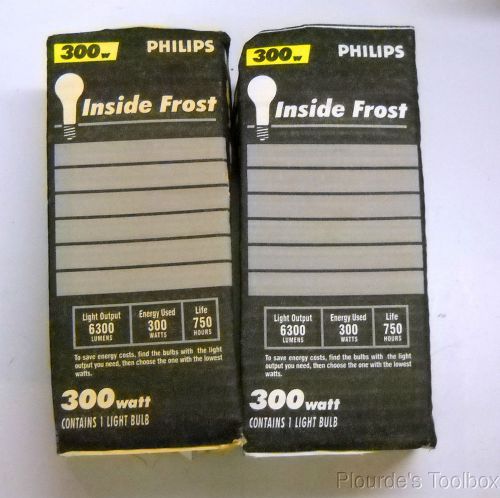Lot of (2) New Philips Inside Frost Light Bulbs 300W, 6300 Lumens, 750 Hrs