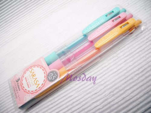 3 Colors Set Zebra SARASA JJ15-3C-MK Milk Colors Roller Ball Point Pen 0.5mm