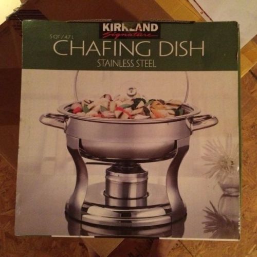 chafing dish, stainless steel, round five quart, never out of box