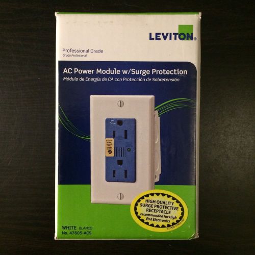 Leviton 47605-acs structured media center ac power module w/surge protection new for sale