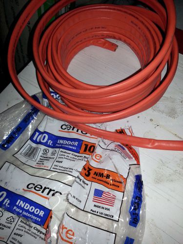 25FT Electrical Wire 10-3 Outdoor CerroWire with Ground Orange