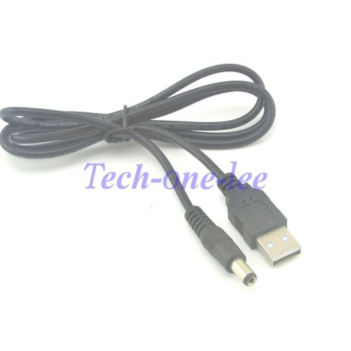 USB 2.0 Male A To DC 5.5mm x 2.1mm Plug DC Power Supply Cord Socket Cable Cord