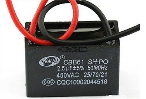 2pcs 450v 2.5uf 50/60hz polypropylene motor start run capacitor cbb61 #2265825 for sale