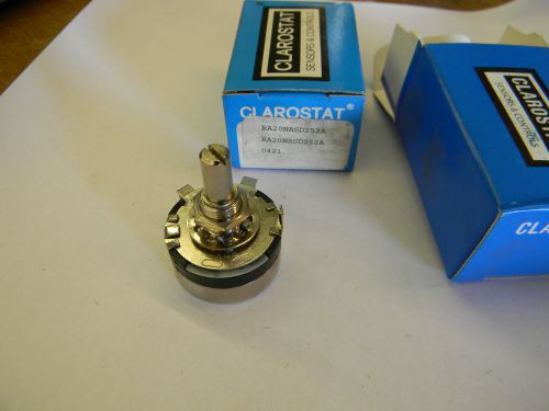 New* clarostat potentiometer ra20nasd252a 2.5k 2w linear mil spec    b4 for sale