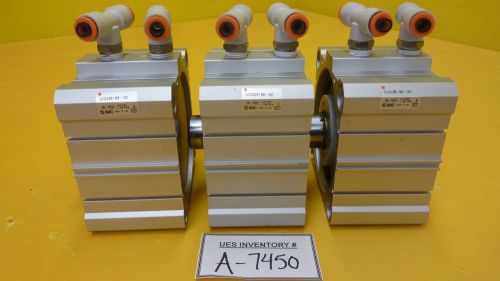 Smc ncdq2b100-10d double action pneumatic cylinder reseller lot of 3 used for sale