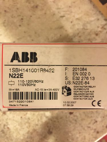 ABB Type N Positive Safety Relay Contactor 1SBH141001R8422 N22E *NEW IN BOX*