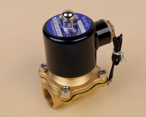 1/2&#034; 24V DC Electric Brass Solenoid Valve Water Gas Air