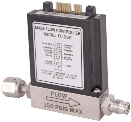 Tylan fc-260v 200-sccm 260 series 150 psig n2 gas mfc mass flow controller for sale