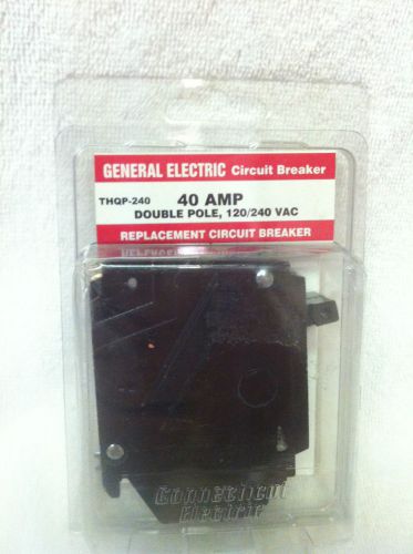 GE 40 AMP DOUBLE POLE THQP-240  THQP GENERAL ELECTRIC CIRCUIT BREAKER, NIB !