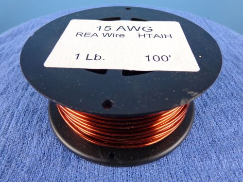 15 awg rea enameled  magnet wire....1 lb....200c....100&#039;....15ga..free shipping for sale