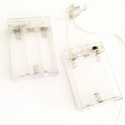 1pcs 3xAA 4.5V Battery Holder Box Transparent Case with On-Off Switch/Wire/Cover