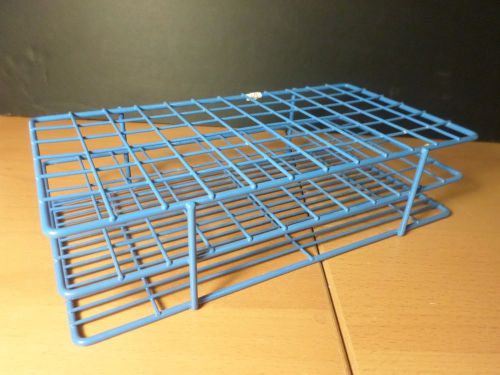 Bel-art blue epoxy-coated wire 72-position 15-16mm test tube rack holder support for sale