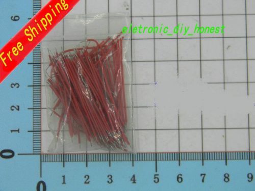 100pcs Red double tinning line length 40mm pcb cable diameter 1.2mm#Z101