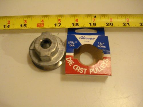 (1403.) die cast pulley 1-3/4&#034; dia 1/2&#034; bore vee belt a for sale