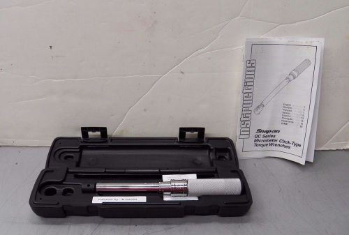 *** Snap On QC1I200 3/8&#034; Drive Click-Type Torque Wrench 40-200 in/lb w/ Case ***