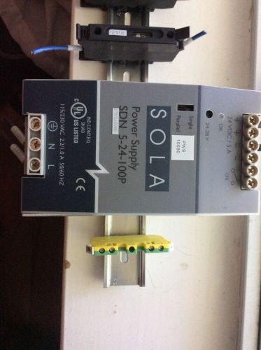 Sola SDN5-24-100P 24 VDC 5 Amp Power Supply 115/230 AC SDN524100P SDN 5-24-100P