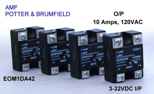 Amf potter &amp; brumfield eom1da42 solid state relay 10 amp o/p 120vac 3-32vdc i/p for sale