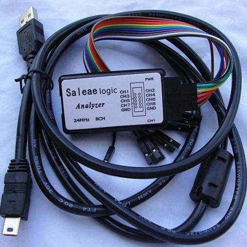 Usb logic analyzer device set usb cable 24mhz 8ch for arm fpga new for sale