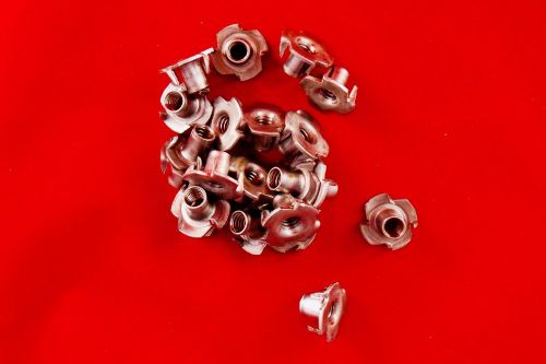 T tee nut 4 (four) prong 1/4-20 x 7/16 1000/pcs tee plain nuts for sale