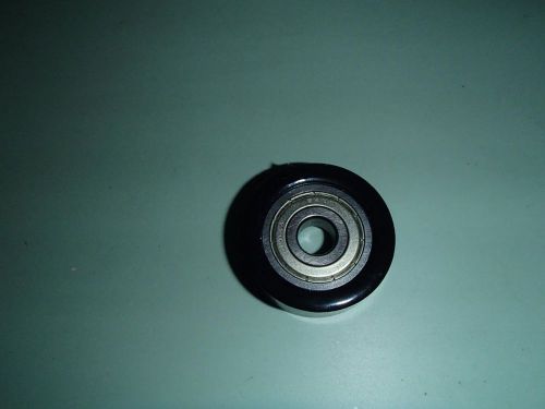 3/8&#034; bearing id x 1-9/16&#034; od x 1/2&#034; wide polyurethane 95 a black covered bearing for sale