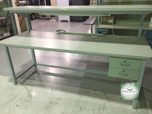 Anti-Static Workstation | Lab Workbench with 2 Drawers &amp; 6 Power Outlets