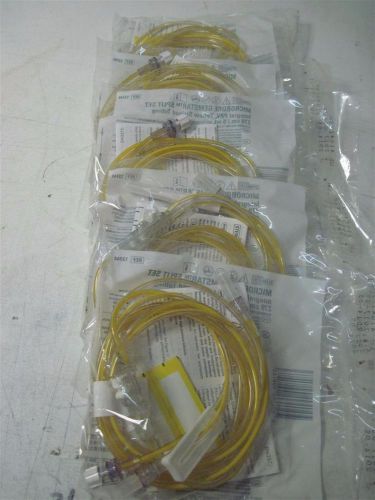 Hospira Microbore Gemstar Split Set - Yellow Striped Tubing - Ref-13744 x5