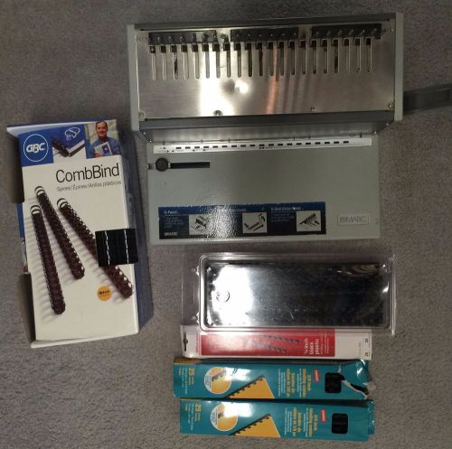 IBDICO  Ibimatic Punch and Binder and 150+ Plastic Combs in Assorted Sizes
