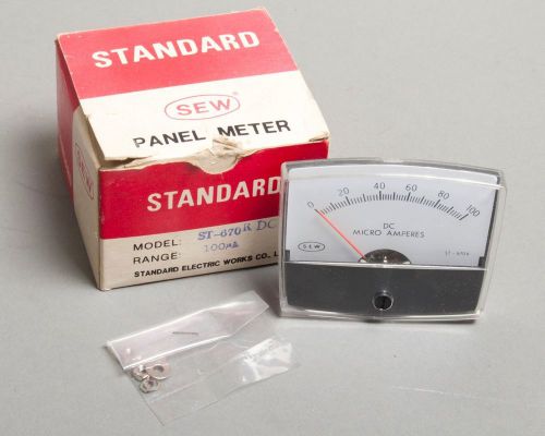Vintage standard electronic works co. dc micro amperes gauge w/original box for sale