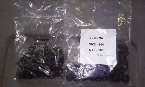 O-rings two sizes number 203 (100pk) &amp; 204 (100pk) for sale
