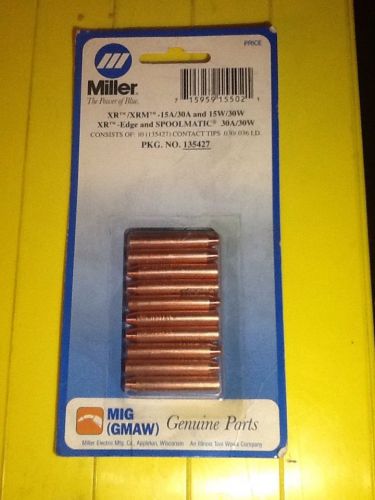 NOS Miller 135427 Contact Tip  .030/36 Wire (Pack of 10) Gas Weld Wire Guide