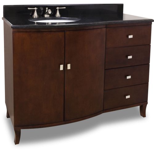 Jeffrey Alexander Bathroom vanity 48&#034; mahogany with black granite top drawers