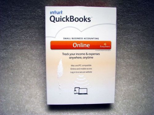 Quickbooks Intuit Online Easystart Small Business, Brand New