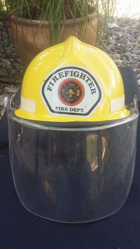 Cairns &amp; bros 660 yellow adjustable fire helmet face shield &amp; turnout gear #8 for sale