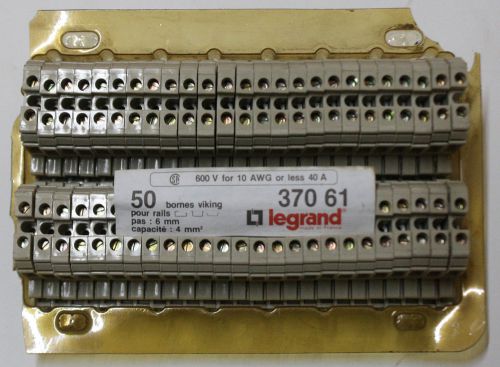 LEGRAND 370-61Terminal Block VIKING 600V 40A 4MM^2 10AWG OR LESS (LOT OF 50 PCS)