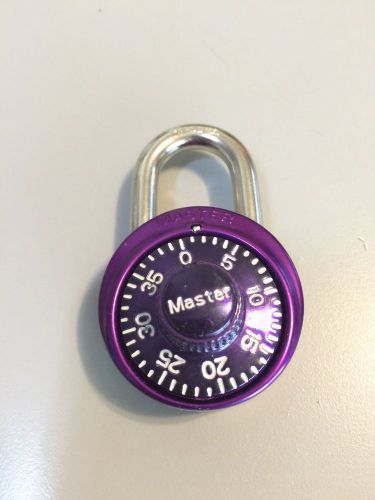 Master Combination Lock Purple Body &amp; Dial Made in USA 1530D New Sealed
