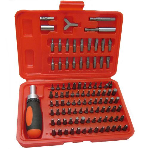 102 pc ratchet screwdriver bits socket tool handle multibit tamper philips hex for sale