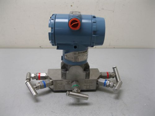 Rosemount 3051 cd 3a hart pressure transmitter w/ manifold new b17 (1924) for sale