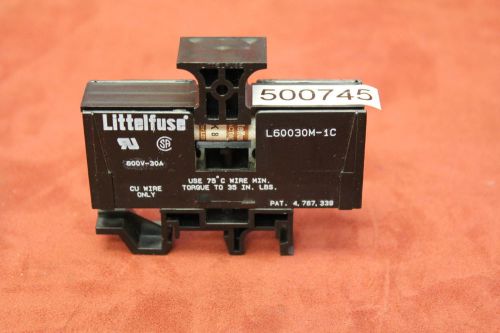 Littlefuse L60030M-1C Midget Fuseholder Din rail mount Used