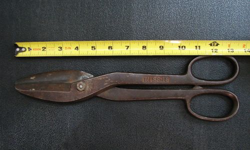 Vintage wiss 18 high carbon inlaid sheet metal shears / scissors 13.5&#034; for sale
