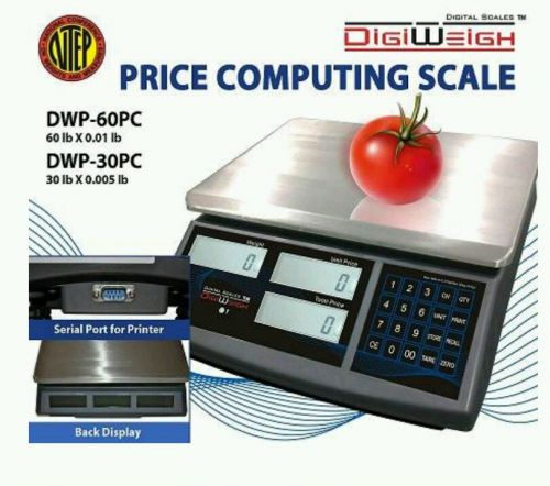 DWP-30PC 30 Lbs Price Computing Scale NTEP Legal For Trade Certified NEW IN BOX!