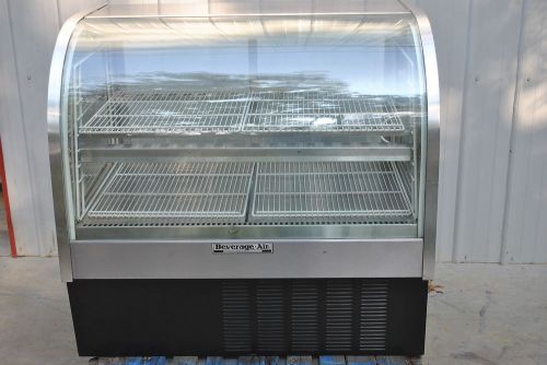 BEVERAGE AIR CDR4-1 BLACK CURVED GLASS REFRIGERATED BAKERY DISPLAY CASE