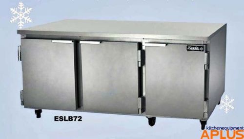 Leader refrigerator undercounter cooler worktop 72&#034; nsf model eslb-72 for sale