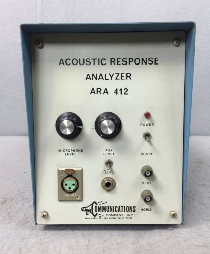 COMMUNICATIONS COMPANY ARA 412 ACOUSTIC RESPONSE ANALYZER - UNTESTED SOLD AS IS