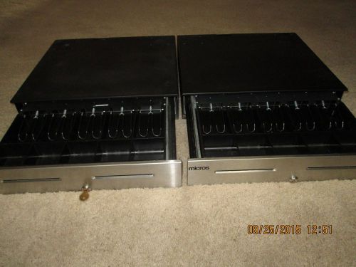 Lot Of 2 APG Micros JD030-7C-BL1816-C Cash Drawer No Key